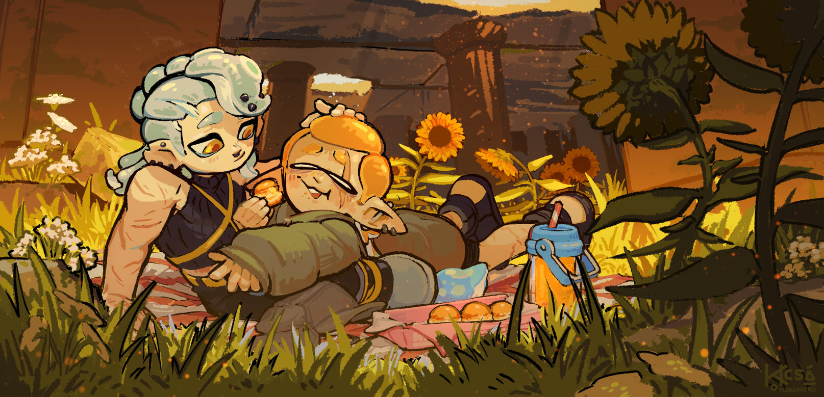 scene | lined, block color