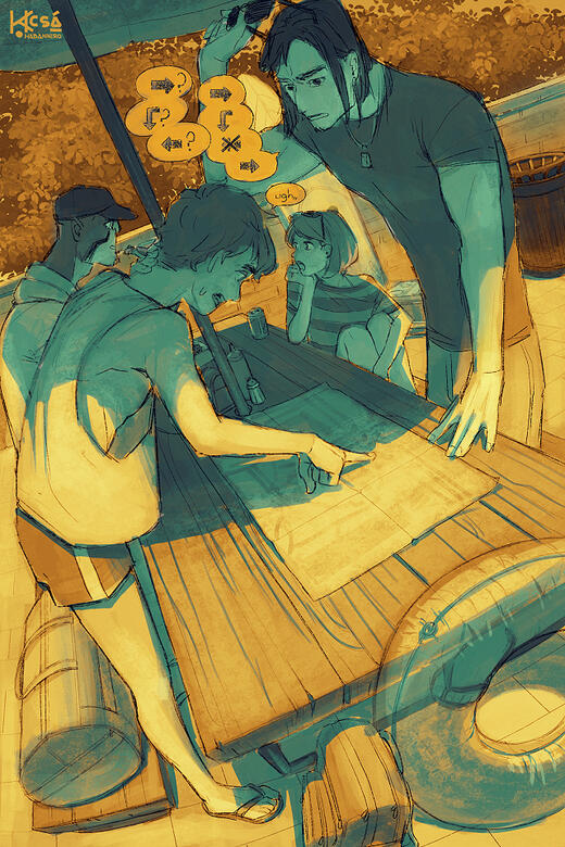 scene | sketch, rough color