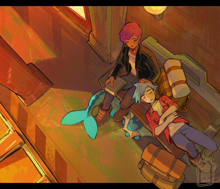 scene | lined, block color