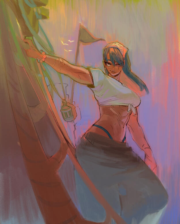 prop heavy | sketch, rough color