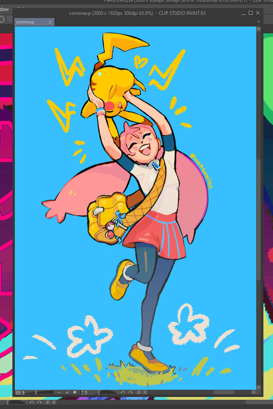 fullbody | lined, block color