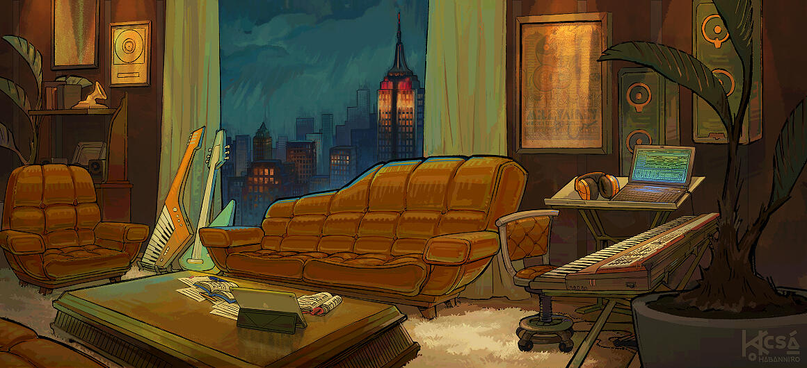 scenic | lined, block color