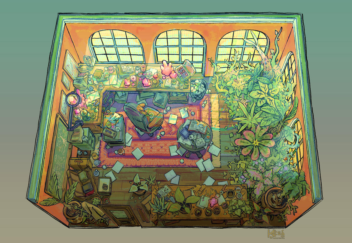 isometric | lined, block color