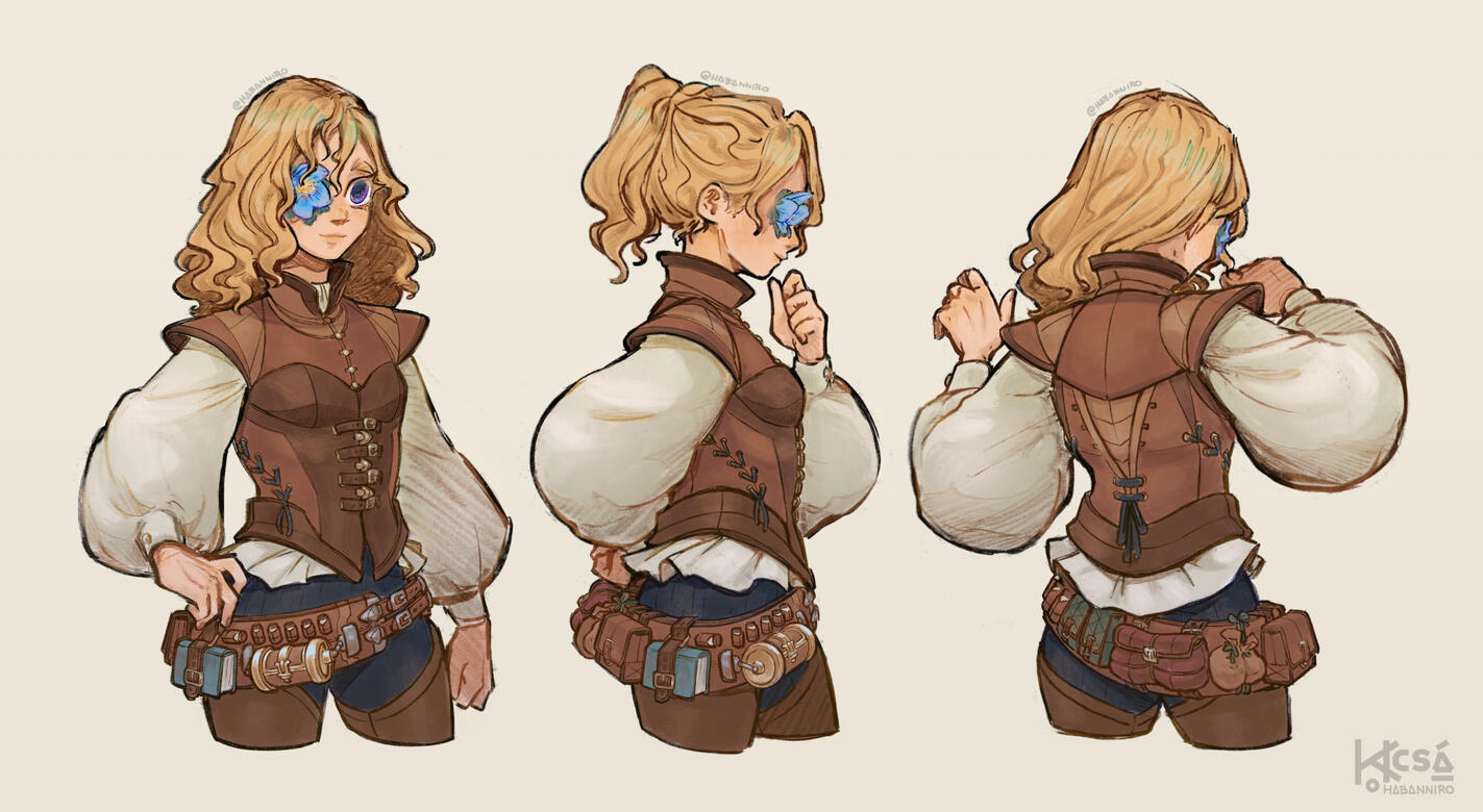 3 view | sketch, rough color