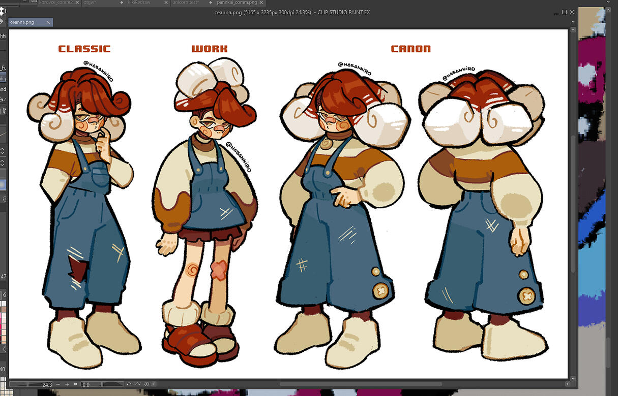 4 view | lined, flat color